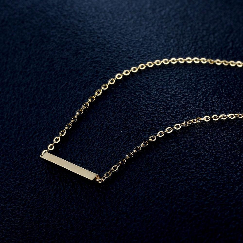 Personalized Gold Color Stainless Steel Necklace Gift for Christmas, Engrave Custom Names - Personalized Jewel