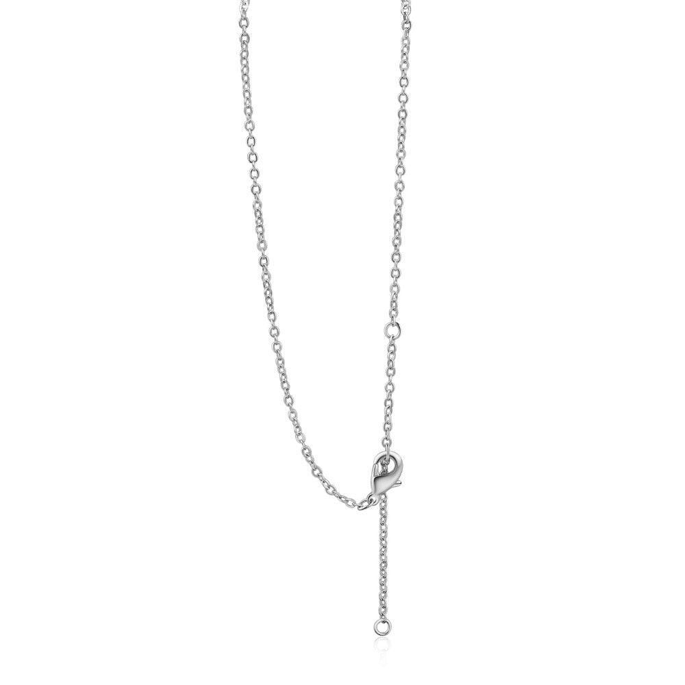 Personalized Heart Dolphin Silver Pendant Necklace - Three Custom Names & Birthstones - Personalized Jewel