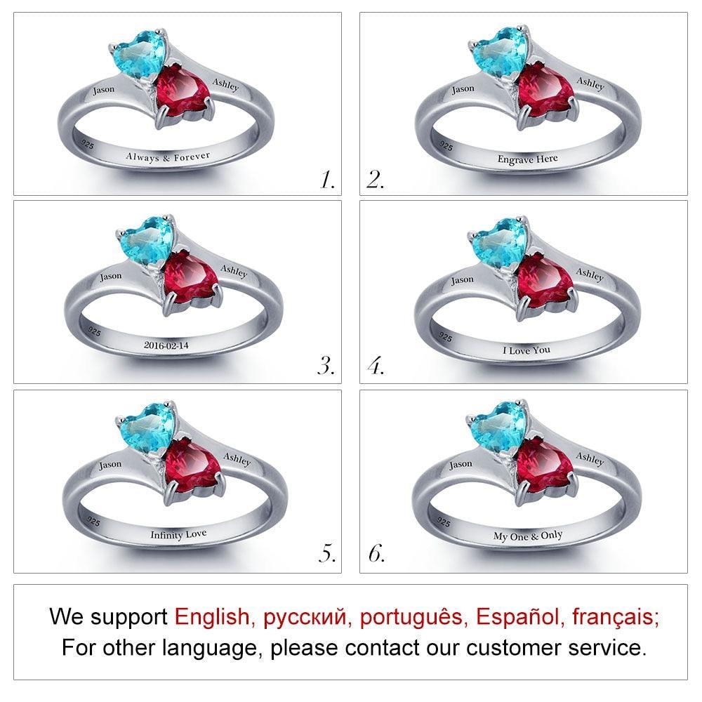 Personalized Infinite Promise Ring Sterling Silver Jewelry for Women - Personalized Jewel