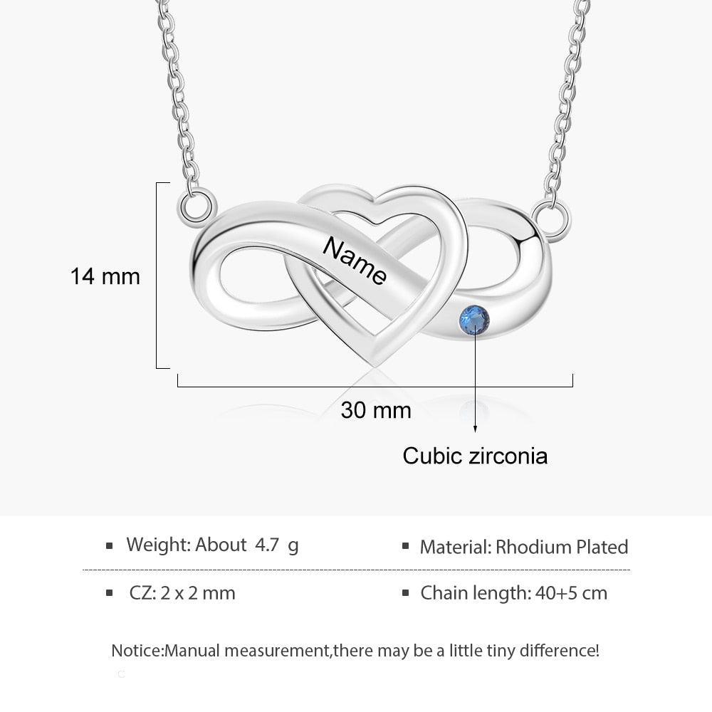 Personalized Infinity Necklace Accessories for Women - Personalized Jewel