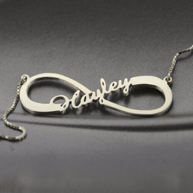 Personalized Name 925 Sterling Silver Customized Infinity Nameplate Necklaces Pendants-Personalized Jewels