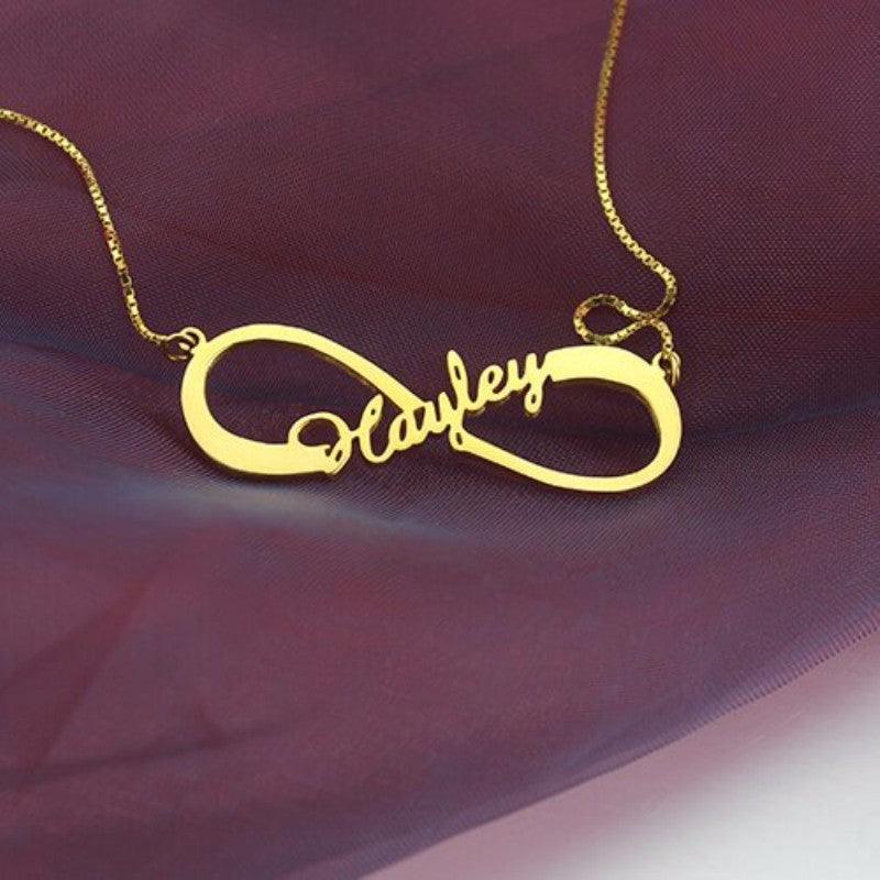 Personalized Name 925 Sterling Silver Customized Infinity Nameplate Necklaces Pendants-Personalized Jewels