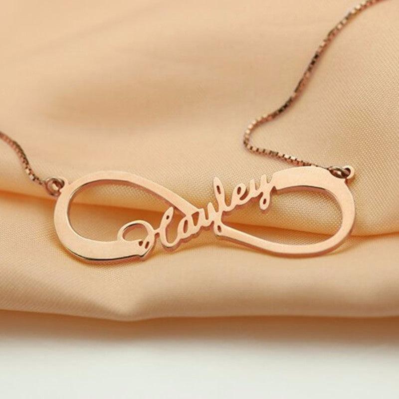Personalized Name 925 Sterling Silver Customized Infinity Nameplate Necklaces Pendants-Personalized Jewels