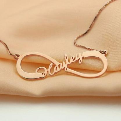 Personalized Name 925 Sterling Silver Customized Infinity Nameplate Necklaces Pendants-Personalized Jewels