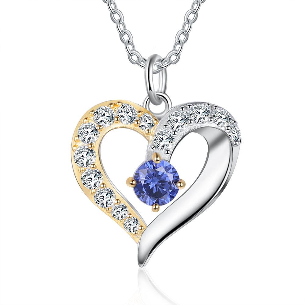Personalized One Custom Name And Birthstone Pendant Necklace - Personalized Jewel