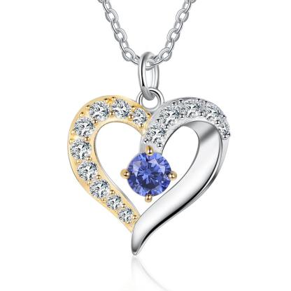 Personalized One Custom Name And Birthstone Pendant Necklace - Personalized Jewel