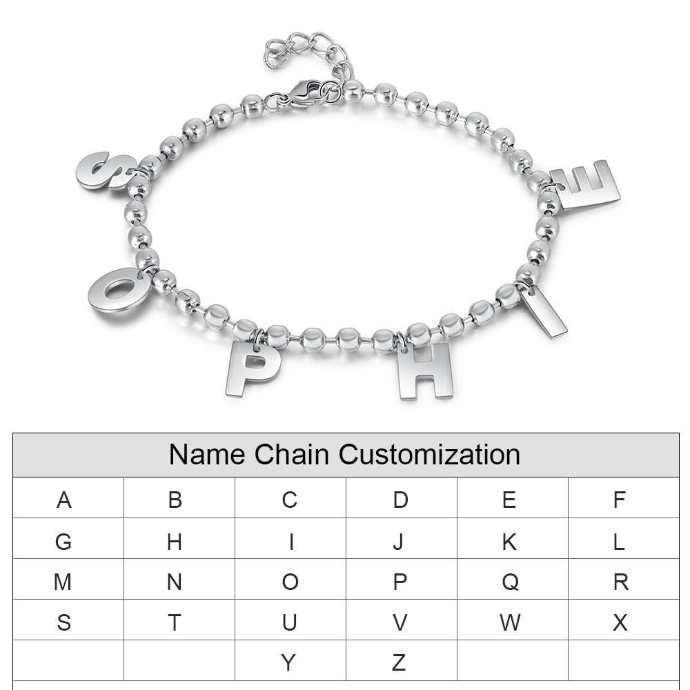 Personalized Name Chain Bracelet - Personalized Jewel