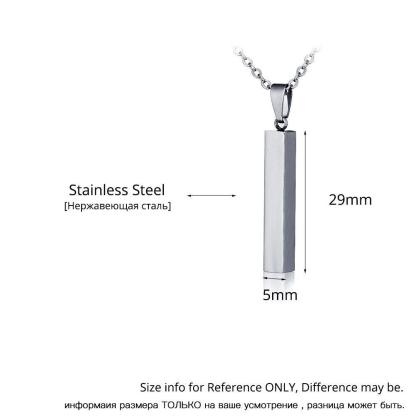 Personalized Name Date Necklace Engravable Vertical Bar Pendant - Personalized Jewel