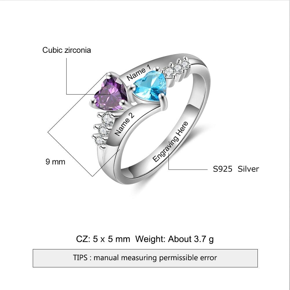 Personalized Name Engraved 925 Sterling Ring - Personalized Jewel