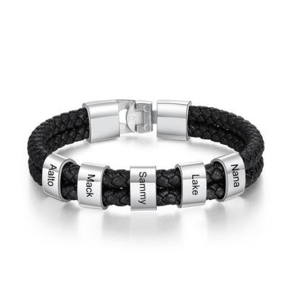 Personalized Name Engraving Steel Beads Jewelry - Personalized Jewel