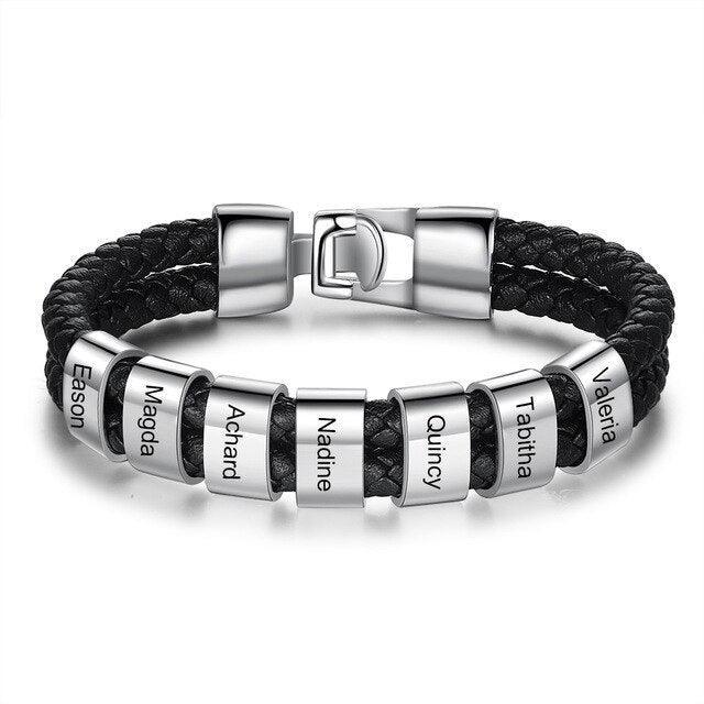 Personalized Name Engraving Steel Beads Jewelry - Personalized Jewel