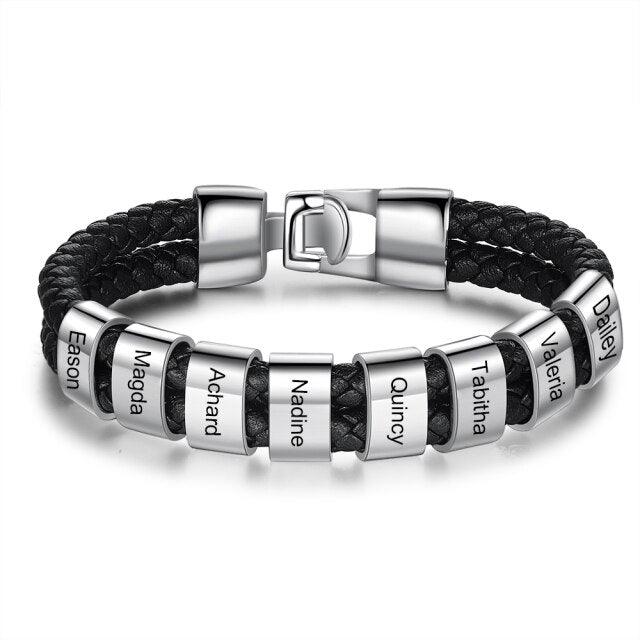 Personalized Name Engraving Steel Beads Jewelry - Personalized Jewel
