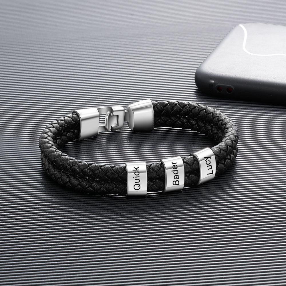 Personalized Name Engraving Steel Beads Jewelry - Personalized Jewel