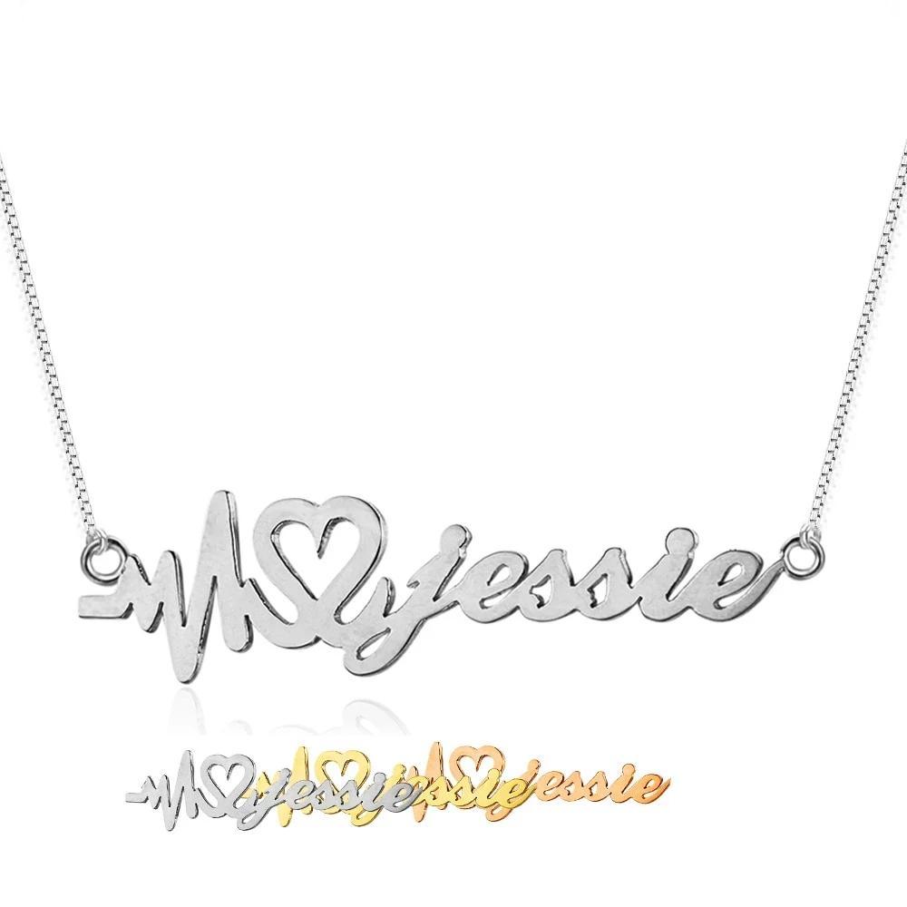 Personalized Nameplate Pendant Necklace Customized Gift for Girl Friends.-Personalized Jewels