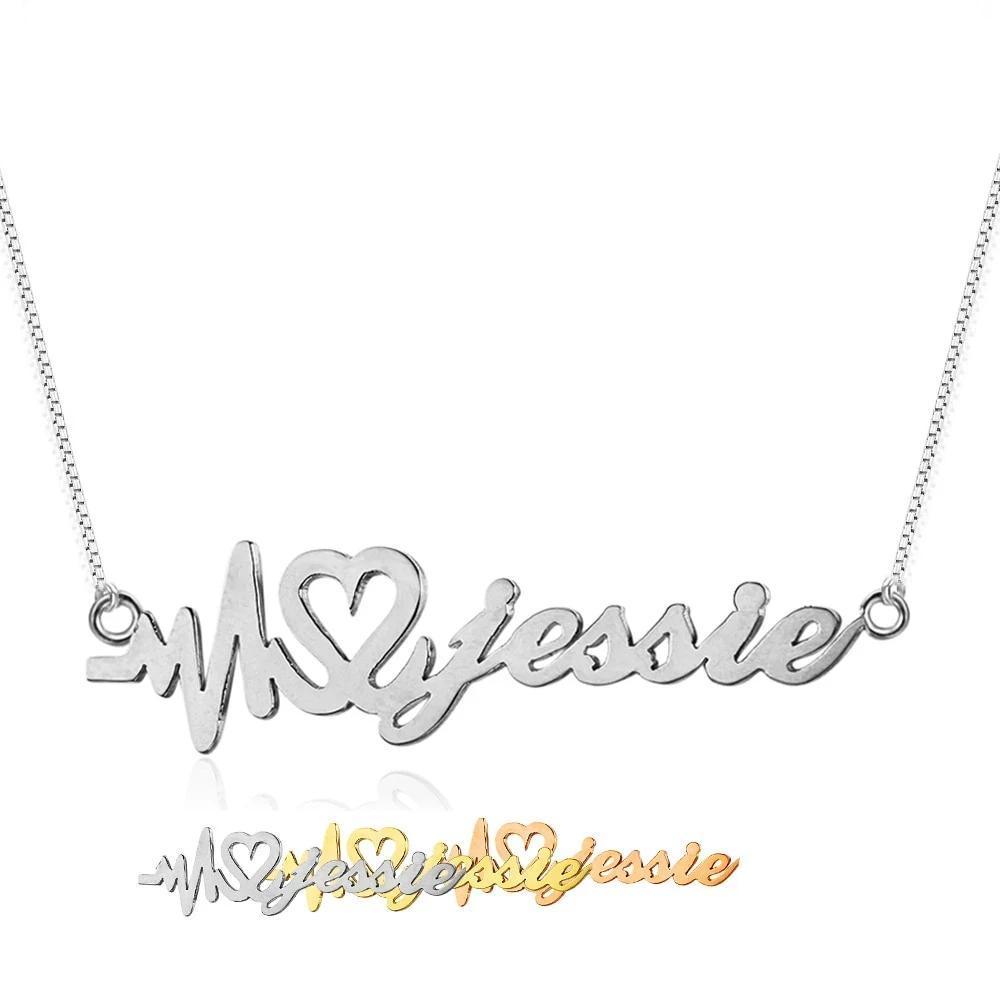 Personalized Nameplate Pendant Necklace Customized Gift for Girl Friends. - Personalized Jewel