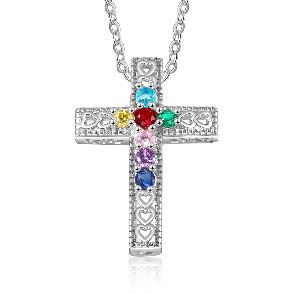 Personalized Necklace And Pendants Seven Custom Birthstones - Personalized Jewel