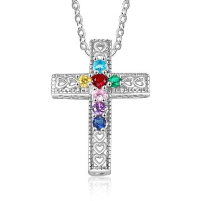 Personalized Necklace And Pendants Seven Custom Birthstones - Personalized Jewel