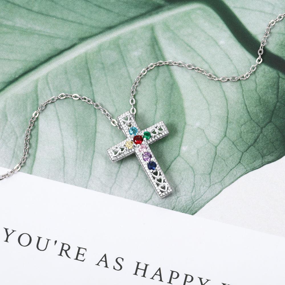Personalized Necklace And Pendants Seven Custom Birthstones - Personalized Jewel
