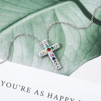 Personalized Necklace And Pendants Seven Custom Birthstones - Personalized Jewel