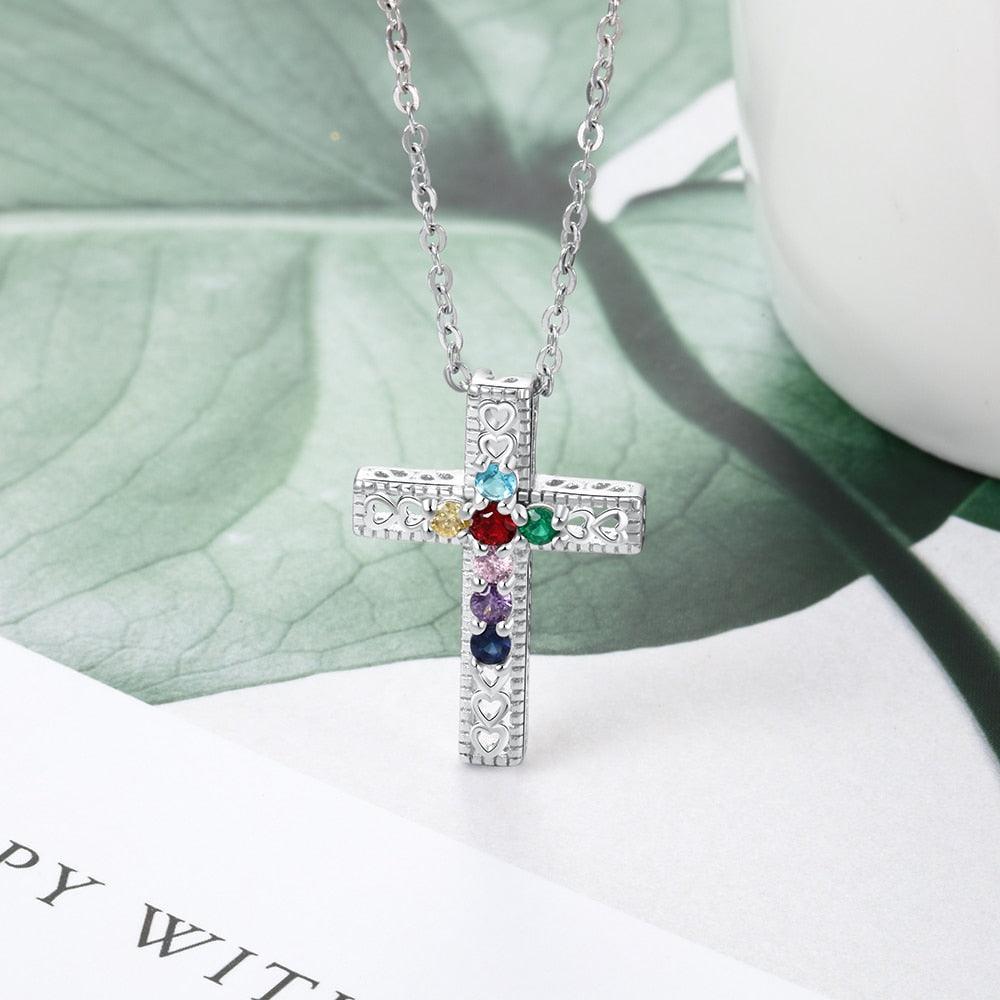 Personalized Necklace And Pendants Seven Custom Birthstones - Personalized Jewel