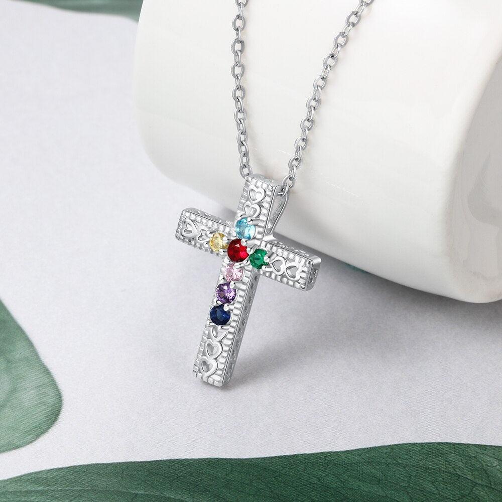 Personalized Necklace And Pendants Seven Custom Birthstones - Personalized Jewel