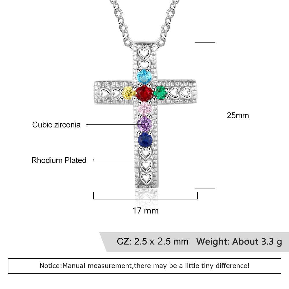 Personalized Necklace And Pendants Seven Custom Birthstones - Personalized Jewel