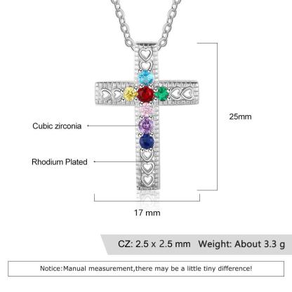 Personalized Necklace And Pendants Seven Custom Birthstones - Personalized Jewel