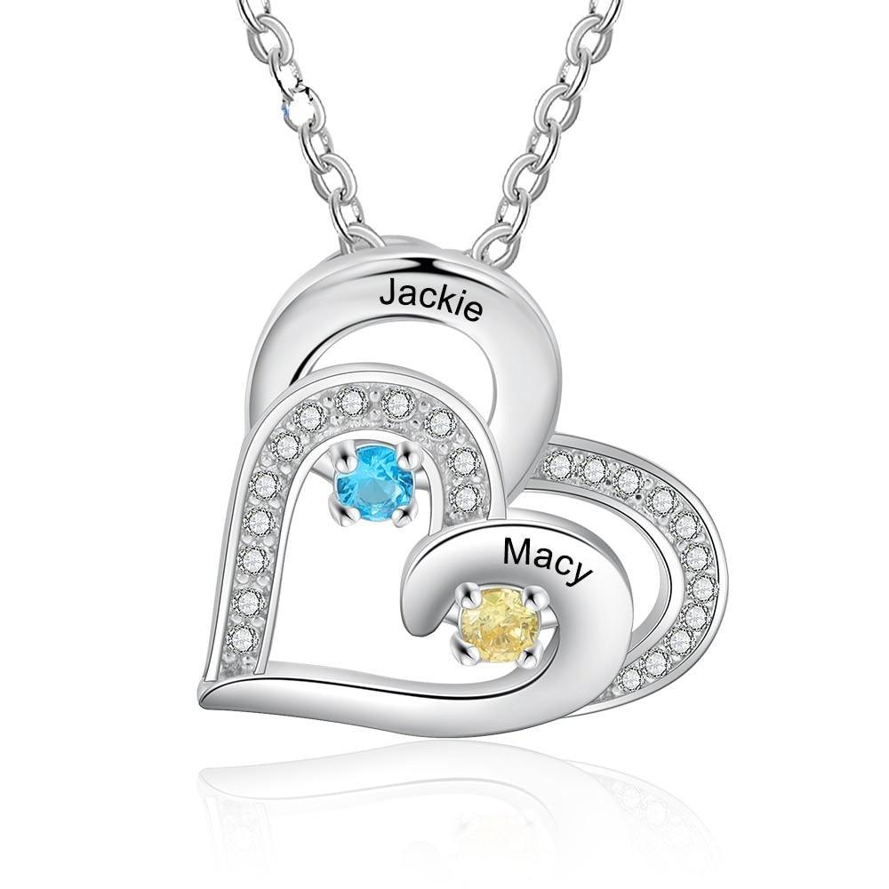 Personalized Necklace for Women- Customized Engraved Jewellery for Women- Heart Pendant Jewellery for Women- Mother’s Day Gift for Ladies - Personalized Jewel