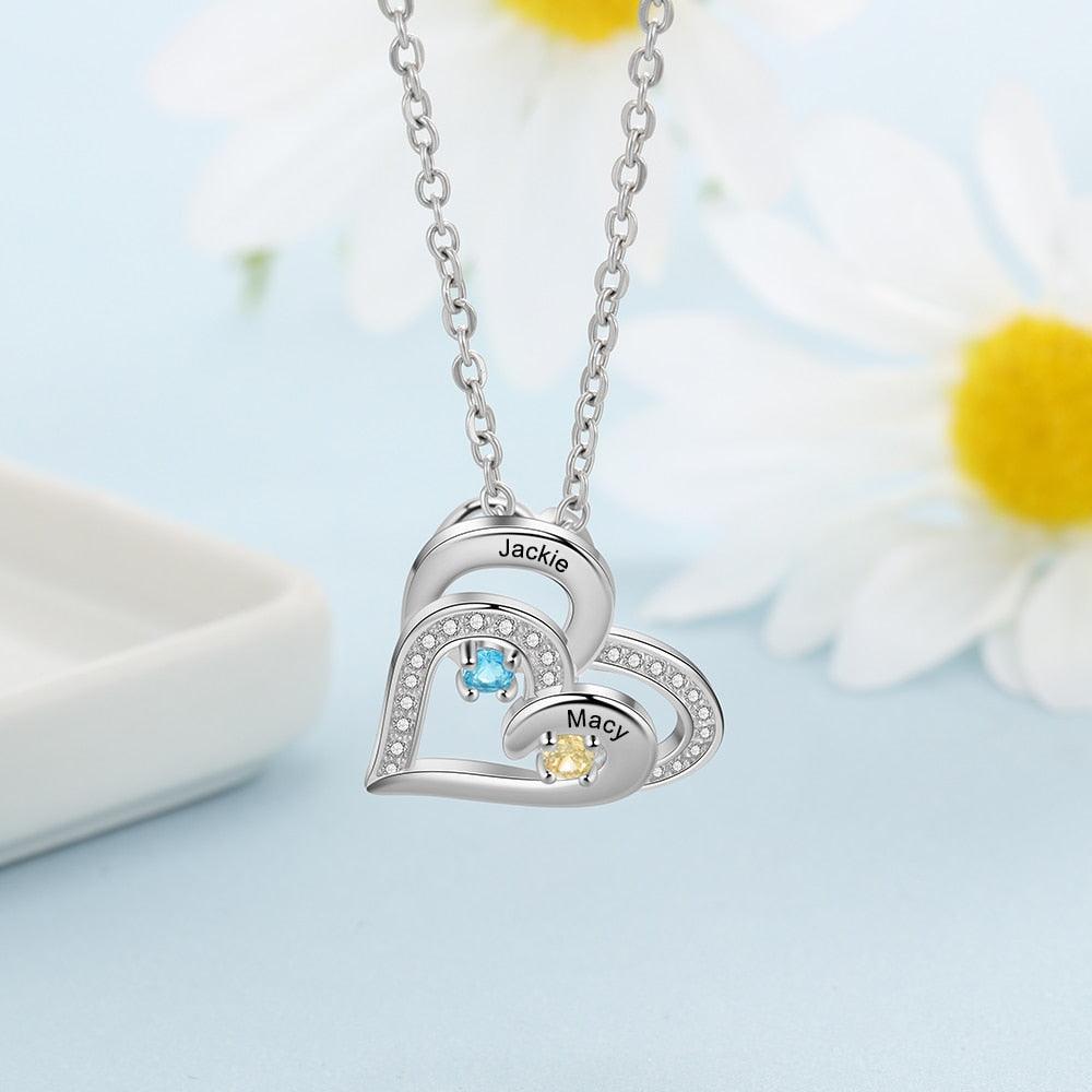 Personalized Necklace for Women- Customized Engraved Jewellery for Women- Heart Pendant Jewellery for Women- Mother’s Day Gift for Ladies - Personalized Jewel