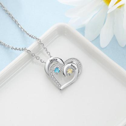 Personalized Necklace for Women- Customized Engraved Jewellery for Women- Heart Pendant Jewellery for Women- Mother’s Day Gift for Ladies - Personalized Jewel