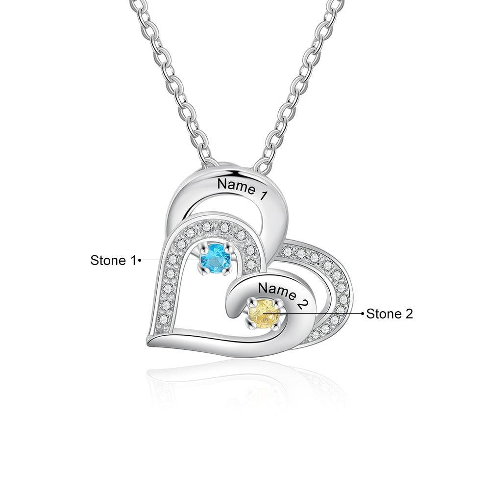 Personalized Necklace for Women- Customized Engraved Jewellery for Women- Heart Pendant Jewellery for Women- Mother’s Day Gift for Ladies - Personalized Jewel