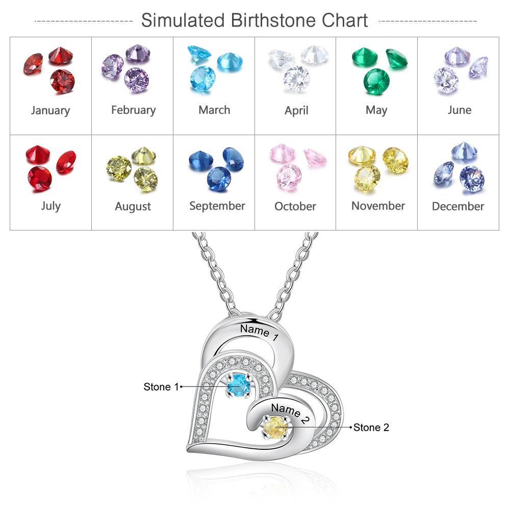 Personalized Necklace for Women- Customized Engraved Jewellery for Women- Heart Pendant Jewellery for Women- Mother’s Day Gift for Ladies - Personalized Jewel