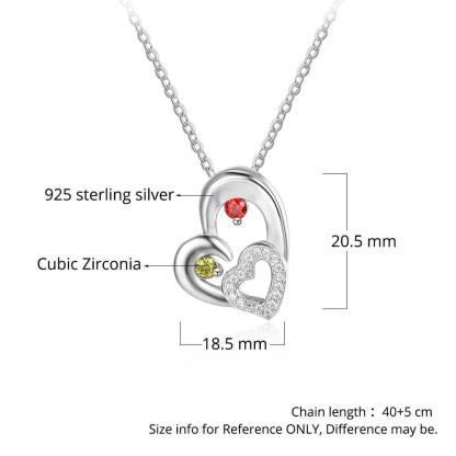 Personalized Necklace for Women- Sterling Silver necklace for Women- Heart Pendant for Women- Silver Pendant for Girls- Birthday Gift for Women - Personalized Jewel