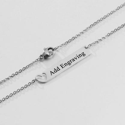 Personalized Necklace With Custom Name Bar Pendant-Personalized Jewels