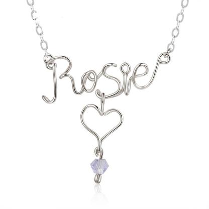Personalized Necklaces For Women, Sterling Silver Customized Letter Nameplate Jewellery, Heart Pendant Necklaces For Women - Personalized Jewel
