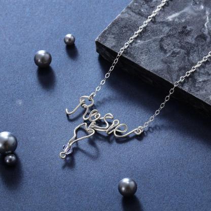 Personalized Necklaces For Women, Sterling Silver Customized Letter Nameplate Jewellery, Heart Pendant Necklaces For Women - Personalized Jewel