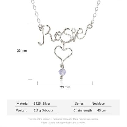 Personalized Necklaces For Women, Sterling Silver Customized Letter Nameplate Jewellery, Heart Pendant Necklaces For Women - Personalized Jewel