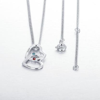 Personalized Pendants For Women- Birthstone Engraved Necklace For Girls- Sterling Silver Necklace For Ladies - Personalized Jewel
