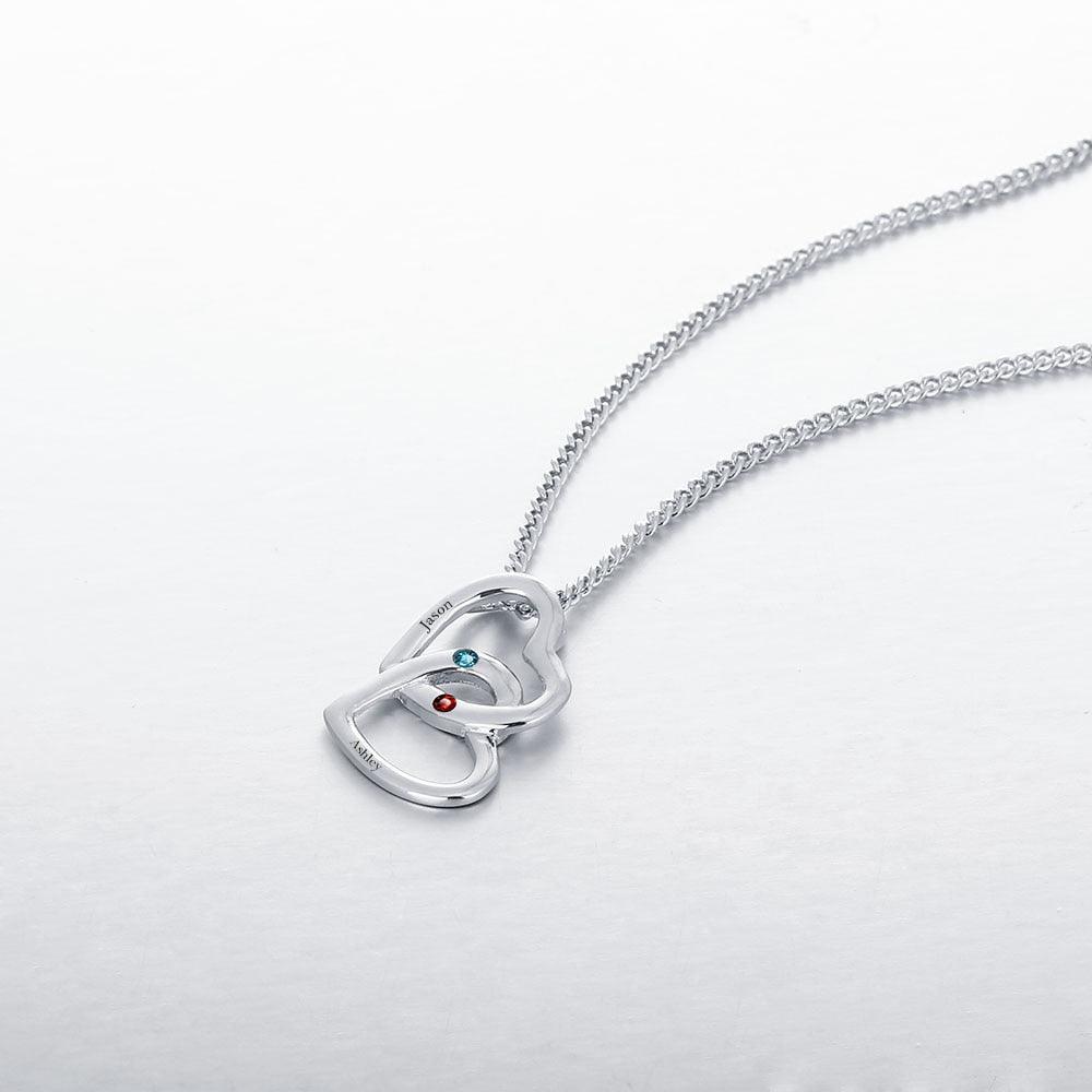 Personalized Pendants For Women- Birthstone Engraved Necklace For Girls- Sterling Silver Necklace For Ladies - Personalized Jewel