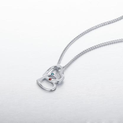 Personalized Pendants For Women- Birthstone Engraved Necklace For Girls- Sterling Silver Necklace For Ladies - Personalized Jewel
