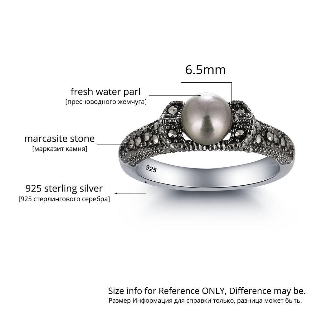Personalized Ring 925 Sterling Silver Mosaic stone Simulated-pearl Rings For Women Mother's Day Gift - Personalized Jewel
