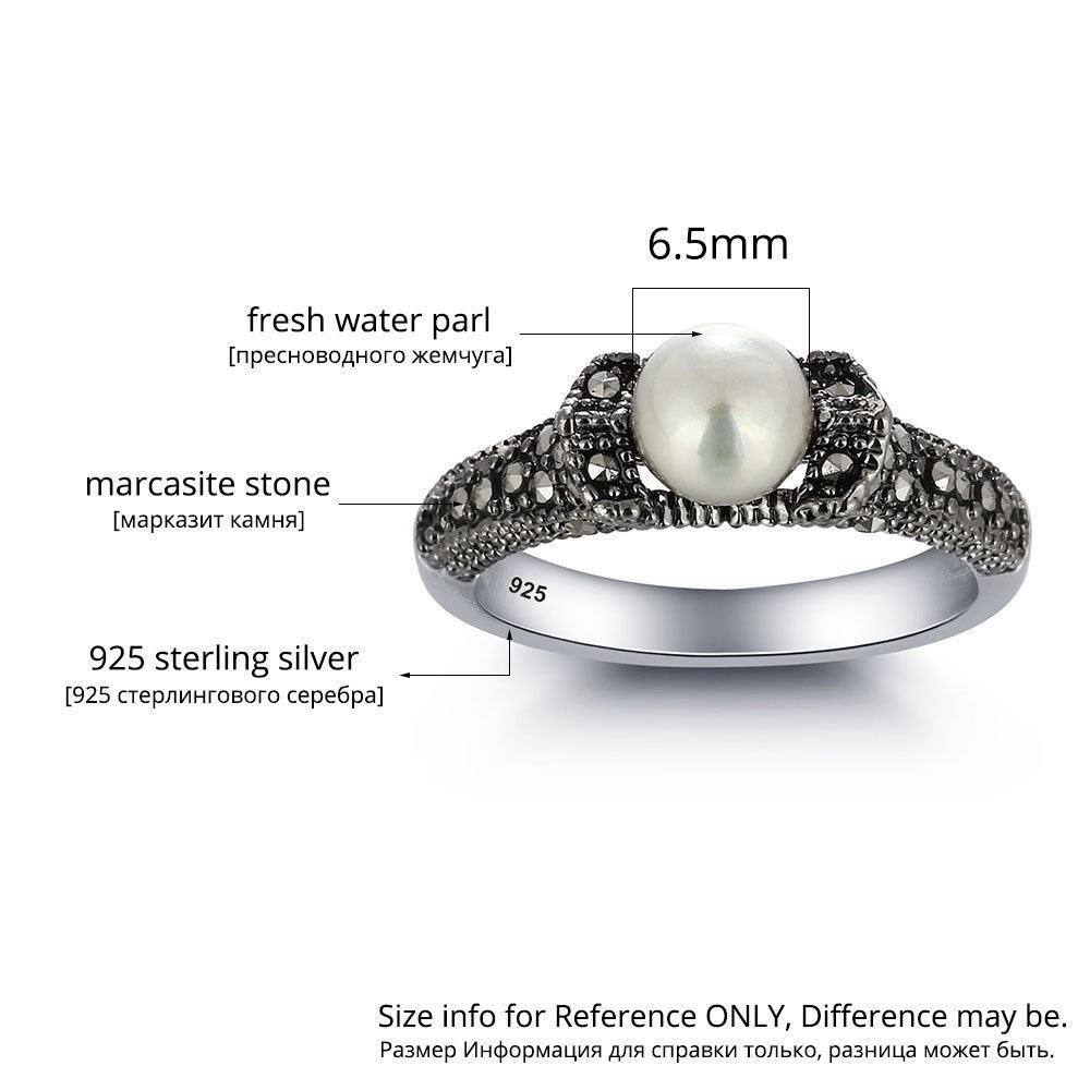 Personalized Ring 925 Sterling Silver Mosaic stone Simulated-pearl Rings For Women Mother's Day Gift - Personalized Jewel