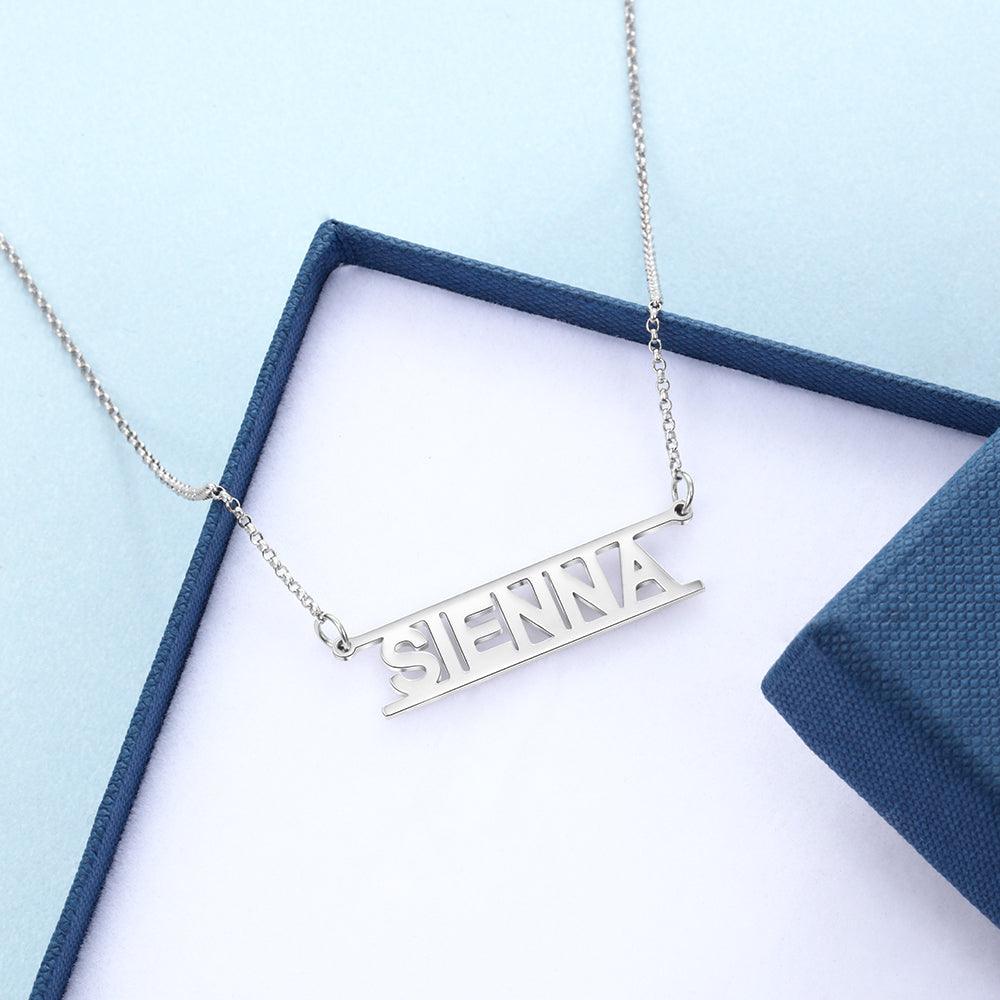 Personalized Silver Jewelry For Women, 925 Sterling Silver Jewelry For Women, One-Name Customizable Silver Jewelry For Women - Personalized Jewel