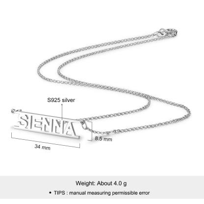 Personalized Silver Jewelry For Women, 925 Sterling Silver Jewelry For Women, One-Name Customizable Silver Jewelry For Women - Personalized Jewel