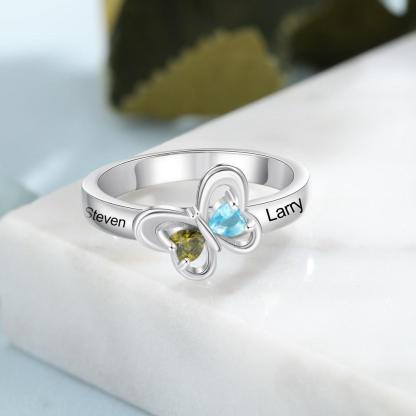 Personalized Solid 925 Sterling Silver Butterfly Rings Fashion Jewelry Gift - Personalized Jewel