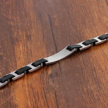 Personalized Stainless Steel Bracelet For Men - Fashion Jewelry For Men - Biker Chain Design Bracelet For Men - Personalized Jewel