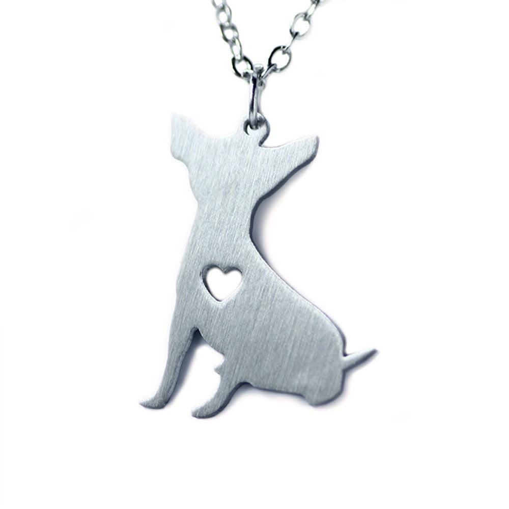 Personalized Stainless Steel Chihuahua Puppy Pendant Necklace, Engrave Name, Gift for Pet Lover - Personalized Jewel