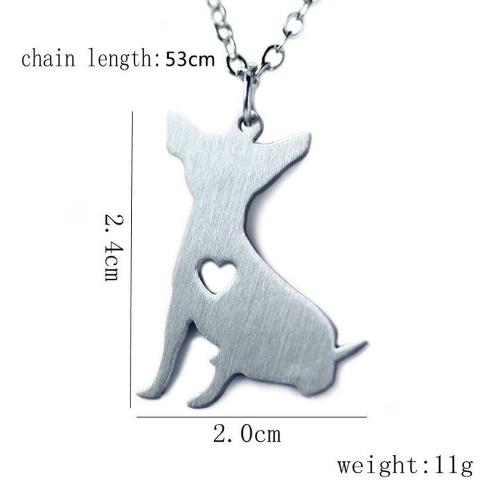 Personalized Stainless Steel Chihuahua Puppy Pendant Necklace, Engrave Name, Gift for Pet Lover - Personalized Jewel