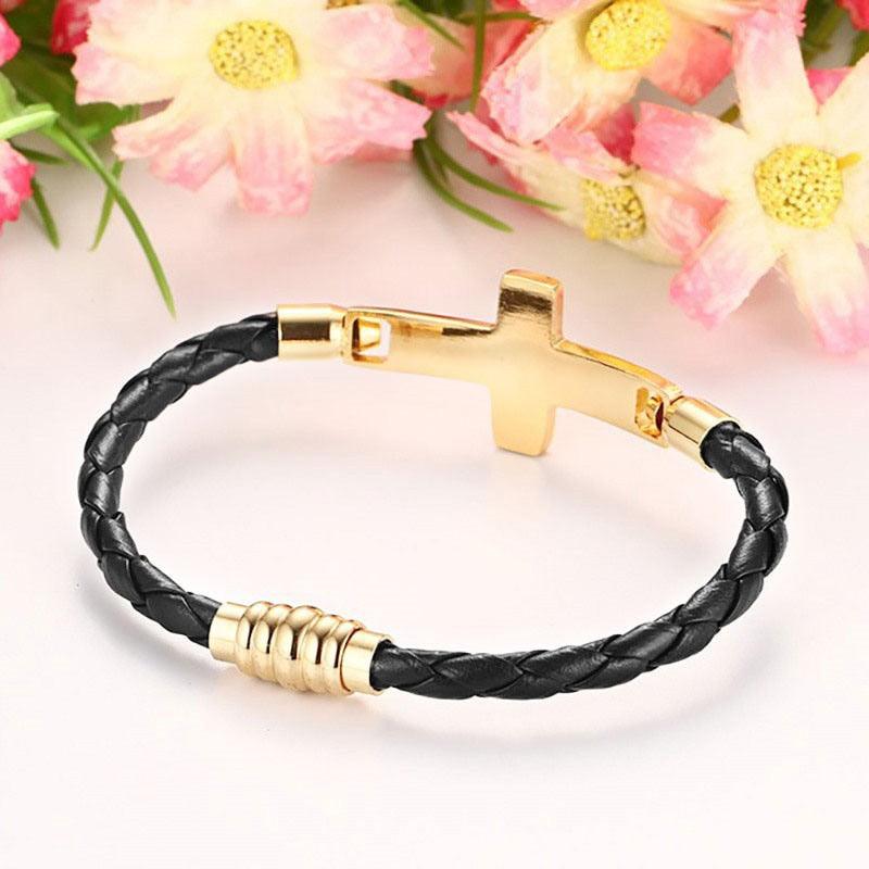 Personalized Stainless Steel Cross Bracelet for Women with Engraved Name, Gift Bracelet & Bangles for Love - Personalized Jewel