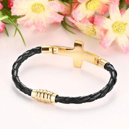 Personalized Stainless Steel Cross Bracelet for Women with Engraved Name, Gift Bracelet & Bangles for Love - Personalized Jewel